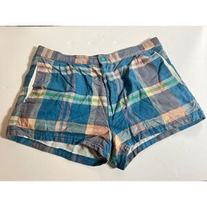 Vintage Retro 70's 80's Surf Hawaii Plaid 2”Shorts Size 33” Made in USA.     Jj